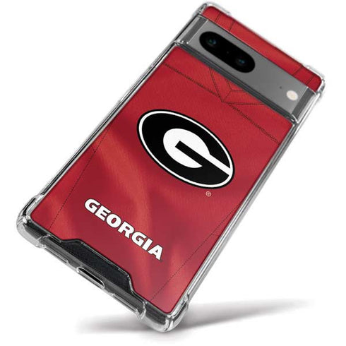 University of Georgia Red Jersey Google Pixel 8 Clear Case